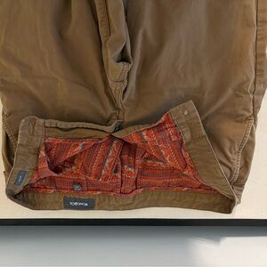 Bonobos Brown Chinos with Red Flannel Lining 29x30